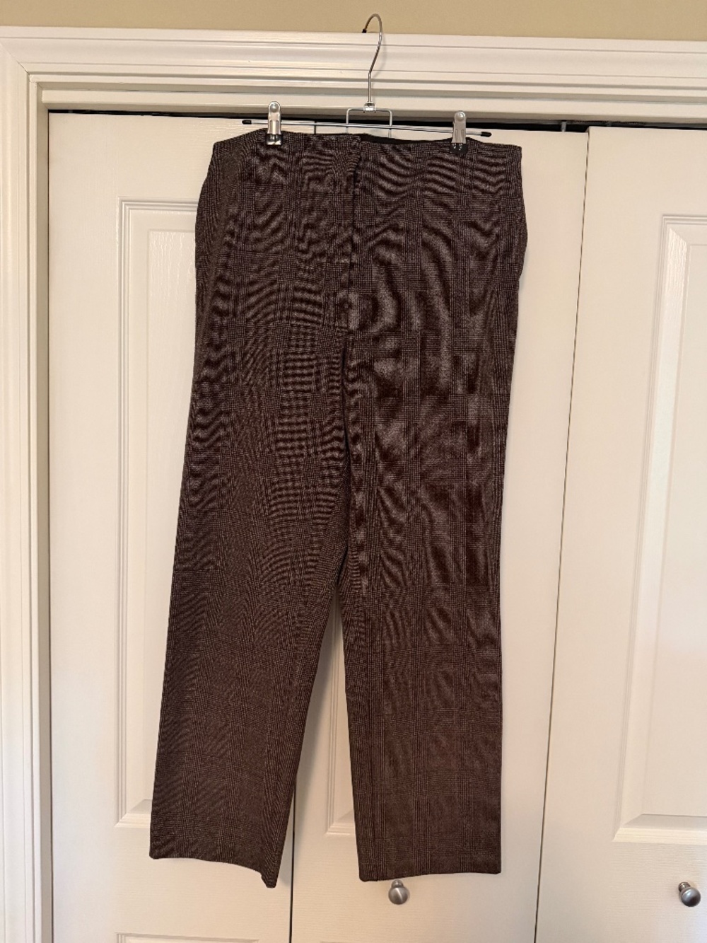 LOFT Brown Plaid Trouser Pants